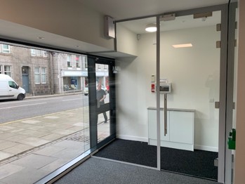 New entrance and replacement glazing at Seven Incorporated Trades in Aberdeen
