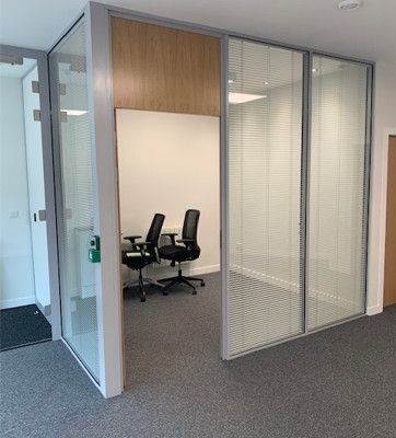Glazed internal partition installed during the Seven Incorporated Trades refurbishment