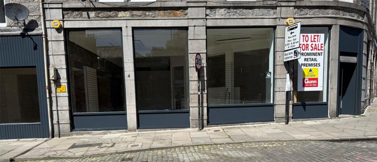 Commercial property in Aberdeen during bespoke timber window replacement works
